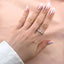 Inel Argint Placat cu Aur Roz Irregular Baguette