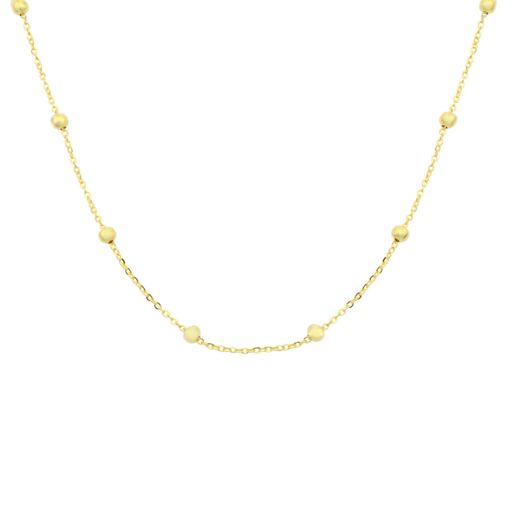 Lant Argint Placat cu Aur 18k Galben si Bile