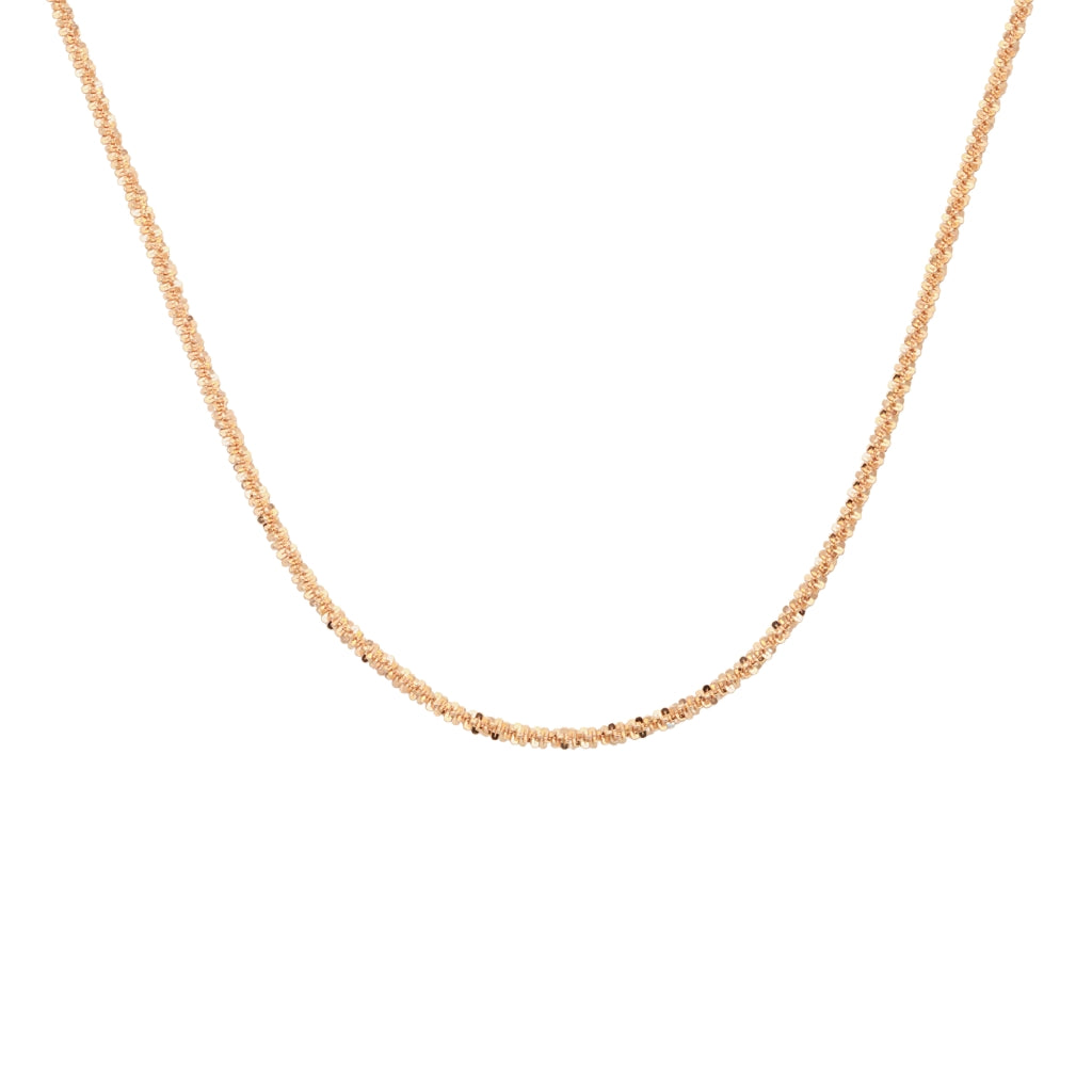 Lant Argint Placat cu Aur Roz Twisted Chain