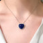 Lant Argint Inima Royal Blue