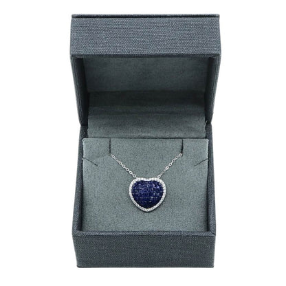 Lant Argint Inima Royal Blue
