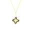 Lant Argint Placat cu Aur Floare cu Onix