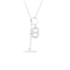 Lant Argint T-Bar cu Pietre Zirconia Albe