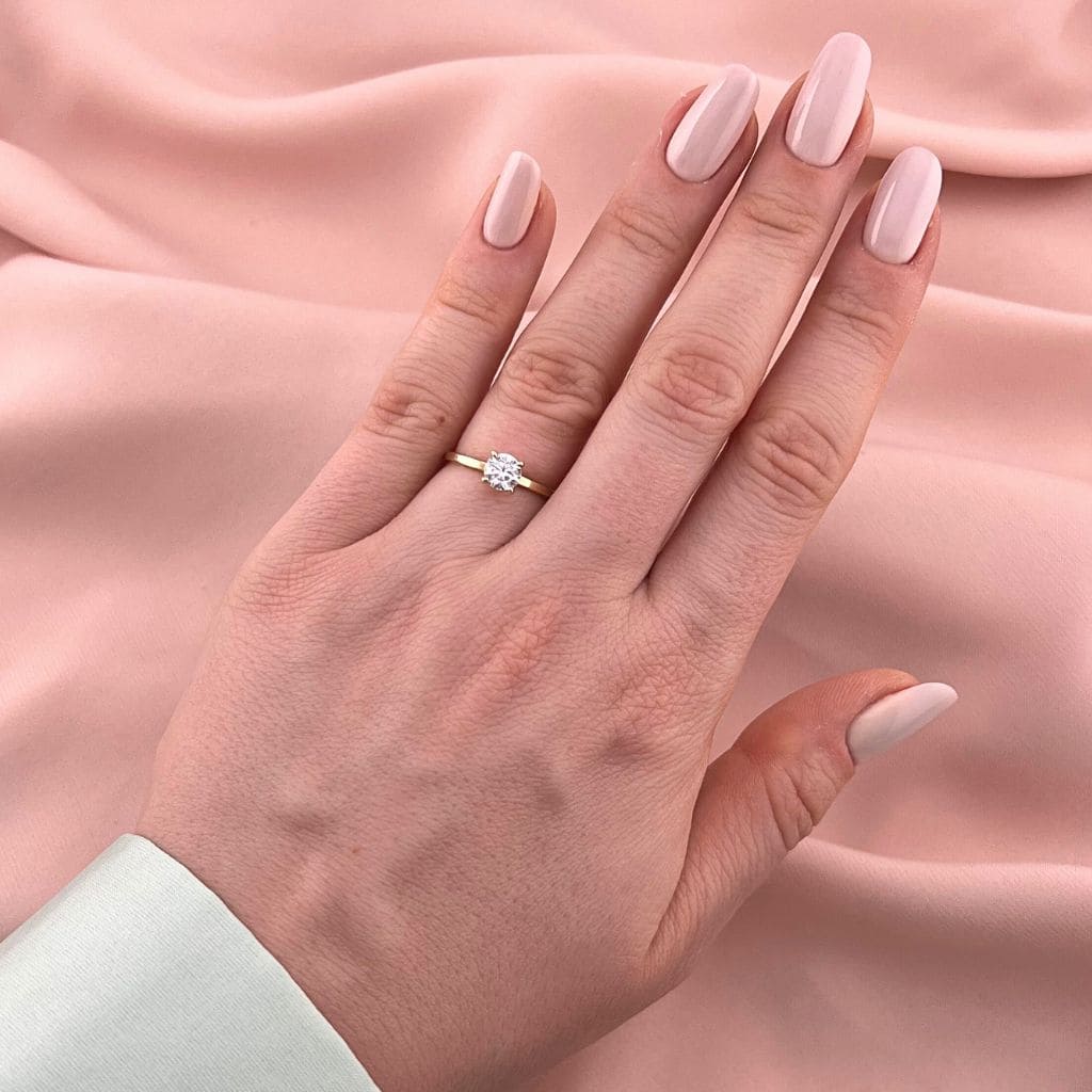 Inel Solitaire Aur 14k Classic Round Shape