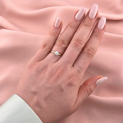 Inel Solitaire Aur 14k Classic Round Shape