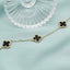 Bratara Aur 14k cu Flori Onix