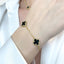 Bratara Aur 14k cu Flori Onix