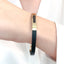 Bratara Aur 14k Silicon cu Placuta cu Model Geometric