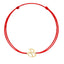 Bratara Aur 14k Snur Rosu Litera B 1 cm