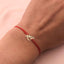 Bratara Aur 14k Snur Rosu Litera L