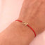 Bratara Aur 14k Snur Rosu Litera M