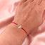 Bratara Aur 14k Snur Rosu Litera V