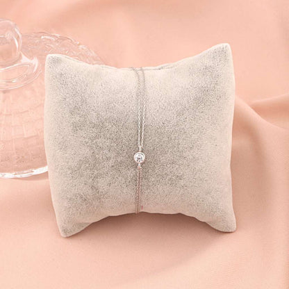 Bratara Aur Alb 14k cu Piatra Zirconia Clasica