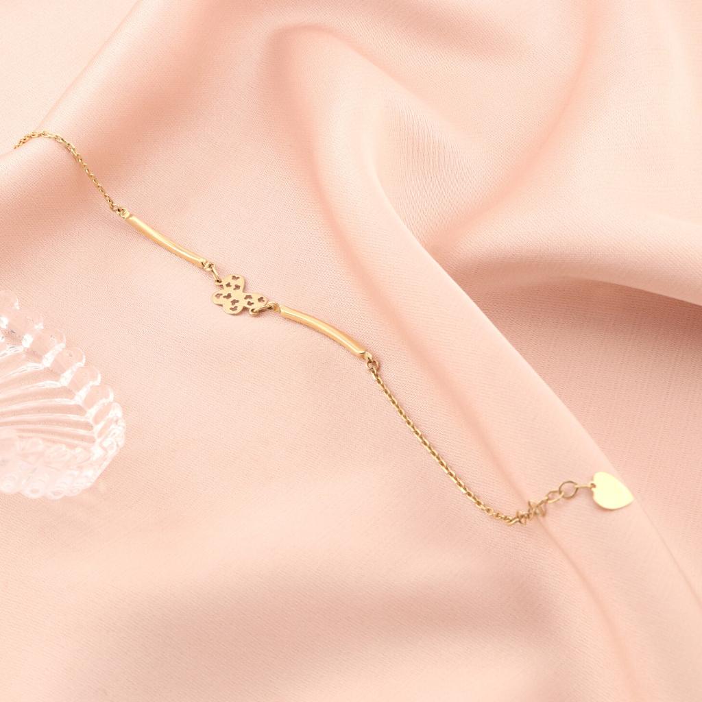 Bratara Aur Galben si Alb 14k Fluture