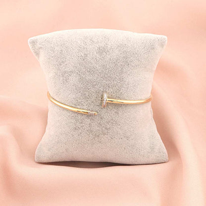 Bratara Fixa Aur 14k Tip Cui cu Pietre Zirconia