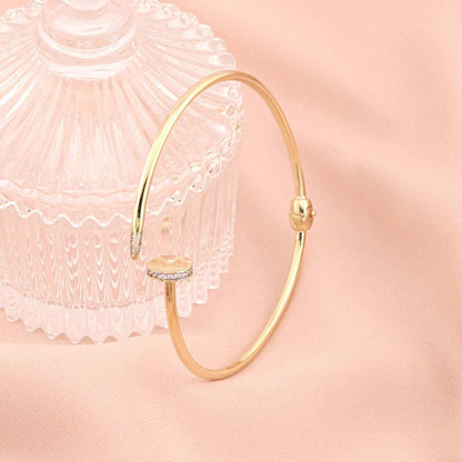 Bratara Fixa Aur 14k Tip Cui cu Pietre Zirconia