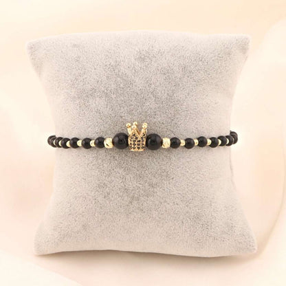 Bratara Snur cu Bile Aur 14k Royal Crown