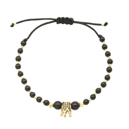 Bratara Snur cu Bile Aur 14k Royal Crown