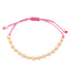 Bratara Snur cu Bile Aur 14k si Cristal Cubic Roz