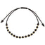 Bratara Snur cu Bile Aur 14k si Pietre Onix Negre 4 mm