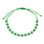Bratara Snur cu Bile de Aur 14k si Cristal Verde 6mm