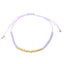 Bratara Snur Impletit Mov cu Bile de Aur 14k 4mm