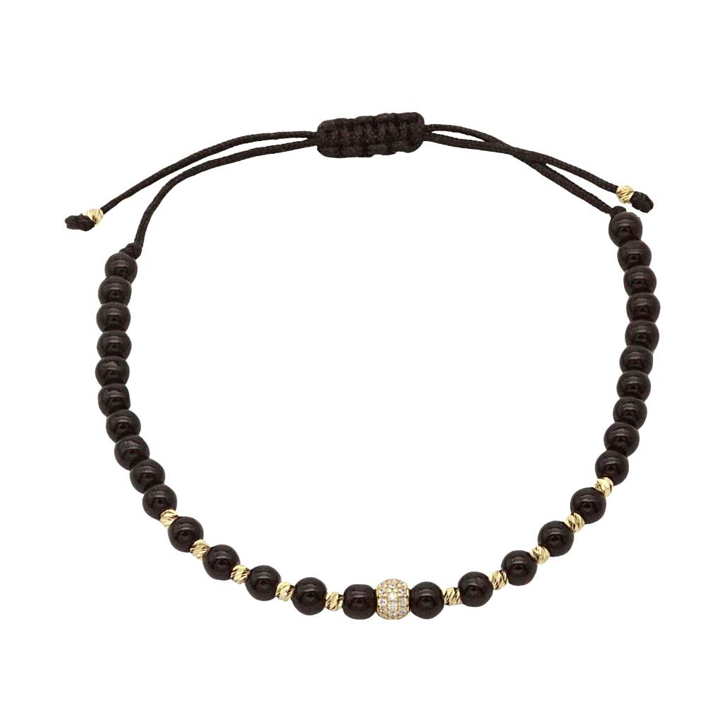 Bratara Aur 14k Snur cu Onix