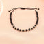 Bratara Unisex Aur Snur 14k cu Bile de Aur, Onix si Pietre Zirconia