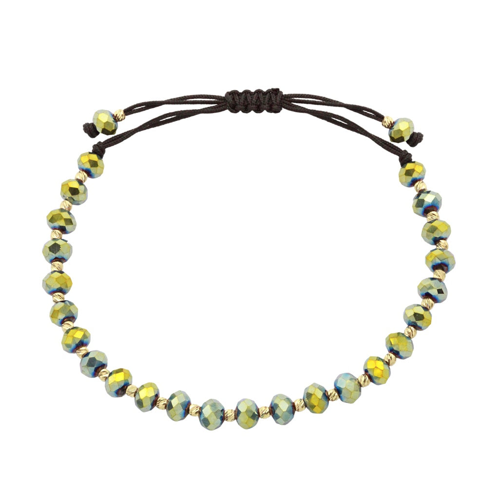 Bratara Aur 14k Snur cu Bile si Hematit 5 mm
