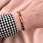 Bratara Unisex Snur cu Bile de Aur 14k si Hematit Maro