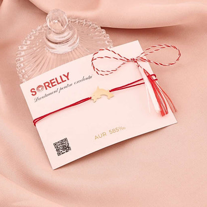 Martisor Bratara Aur Snur 14k Delfin