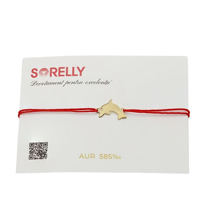 Martisor Bratara Aur Snur 14k Delfin