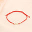 Martisor Bratara Snur Rosu Aur 14k Infinit si Bilute