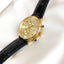 Ceas Aur 14k Geneve Barbati Curea Neagra