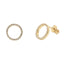 Cercei Aur 14k Cerc cu Pietre Zirconia
