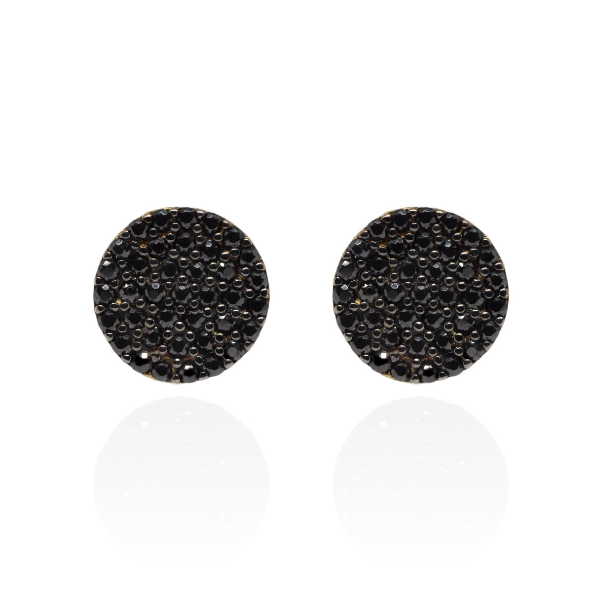 Cercei Aur 14k Banut cu Pietre Negre