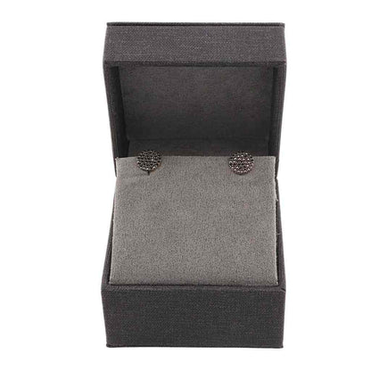 Cercei Aur 14k Banut cu Pietre Negre