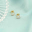 Cercei Aur 14k Cerc cu Pietre