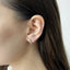Cercei Aur 14k cu Elemente Rotunde 4mm