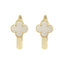 Cercei Aur 14k cu Floare Email 8mm