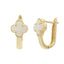 Cercei Aur 14k cu Floare Email 8mm