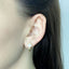 Cercei Aur 14k cu Floare Email 8mm