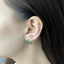 Cercei Aur 14k cu Floare Malachit 1cm