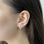 Cercei Aur 14k cu Pietre Zirconia Albe