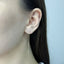Cercei Aur 14k Fir Cruce cu Pietre Zirconia