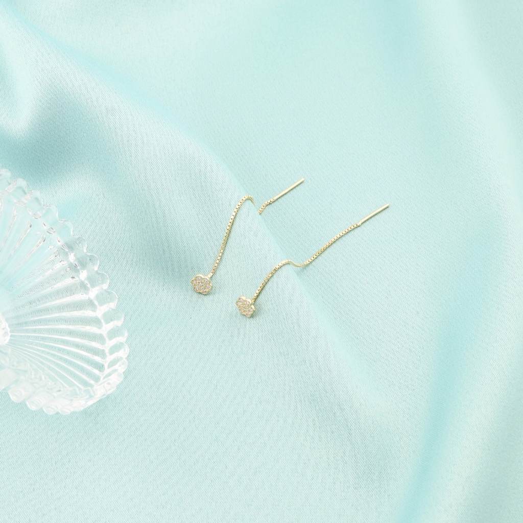 Cercei Aur 14k Fir Floare