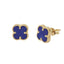 Cercei Aur 14k Floare Albastra