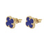Cercei Aur 14k Floare Albastra