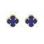 Cercei Aur 14k Floare Albastra
