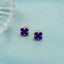 Cercei Aur 14k Floare Albastra